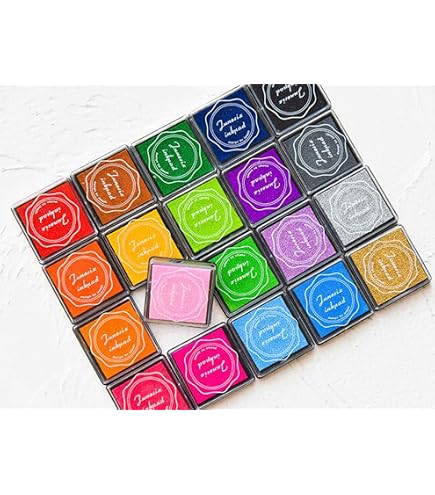 36 Couleurs Tampons Encreurs Dégradés - Kit Peinture Doigt Et Scrapbooking Lavable