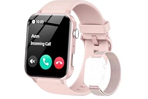 IOWODO Smartwatch Donna,Orologio Fitness con Chiamate,1.85" Smart Watch Monitor del SpO2/ Sonno,24H Cardiofrequenzimetro,100 modalità Sportive,Fitness Tracker per Android iOS