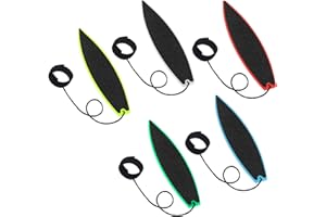DIVINA VITAE Finger Surfboard Finger Surfboard Mini Finger Surfboard Scooter Fingerboards avec Cordon Lot de 5 Finger Surfboard Fingerboards pour Adolescents Adultes (Bleu Vert Rouge Jaune et Blanc)