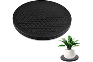 JINMINAMZ 25cm Plateau Tournant, Tourne-Disque Rotatif, Plateau pivotant Manuel à 360° avec Roulement à Billes en Acier, Motif Diamant, pour Moniteur, Gadgets Cuisine, Projets D'artisanat, Plantes à Bonsaï
