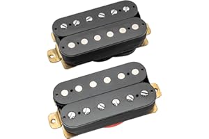 Musiclily Basic Ceramic Humbucker Pickups Neck and Bridge Pickups Set for Electric Guitar, Black