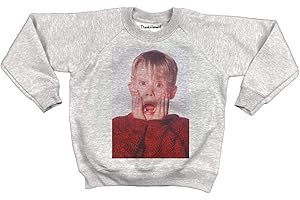 thedifferent Felpa Girocollo Felpata Unisex Bambino Bambina Kevin Mamma Ho Perso L'Aereo - Grigio