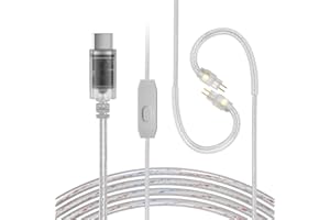 EZ EAR CCZ C03 USB-C Ohrhörer-Kabel mit 4N versilbertem OFC, 2-Pin-Anschluss, 120 cm Länge. Typ-C-Kabel für In-Ear-Monitore wie KZ ZST / ZS10 PRO / AS16 PRO/EDX PRO/CCZ Melody.