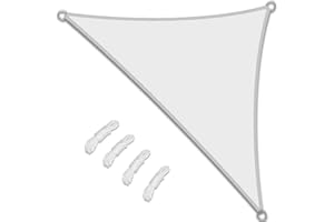FLYSOUL Toldo Vela de Sombra Triangular 2.5X2.5X3.5M Impermeable Toldos Exterior Terraza Protección Rayos UV Resistente al Desgarro para Terraza Balcon Exteriores Jardín con Anillo en D y Cuerdas de Fijación