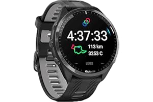Garmin Forerunner 965 Running Smartwatch for Unisex, 47.2 mm Size, Black/Powder Grey