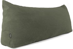 POKAR Ryggkudde 150x50x20 cm | Kilkudde Ryggstöd med Sidofickor