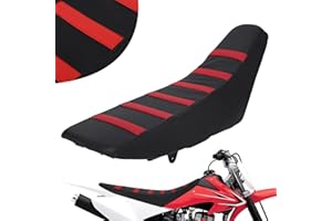Anxin Universal Motorrad Greifer Sitzbezug Gummi Soft Skin Covers Fit for Most of Dirt Bike Sie SX CRF KXF RM YZ YZF KLX 125 250 150 200 250 350 450 Dirt Pit Bike Off Road Rot