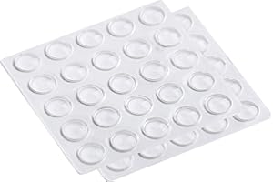 Metafranc Odbojnik ochronny Ø 8 mm - samoprzylepne - przezroczyste - 50 sztuk - skuteczna ochrona wrażliwych powierzchni / zestaw odbojników do mebli / amortyzator do drzwi szafek / antypoślizgowy bufor / 645956