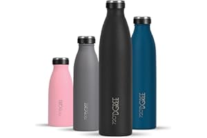 ‎720°DGREE 720°DGREE Edelstahl Trinkflasche “milkyBottle” - 1L - BPA-Frei, Auslaufsicher, Kohlensäure geeignet - Thermosflasche für Sprudel, Sport, Uni, Schule, Fitness, Outdoor, Camping