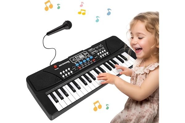 Piano pour Enfants, 37 Touches Clavier électronique de Jouets avec Microphone pour Garçon Filles Cadeau éducatif Convient aux de Plus de 3 Ans