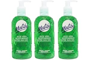 MALIBU HEALTH PRODUCTS Malibu Aloe Vera Moisturising Aftersun Gel for Cooling & Soothing 200 ml 3 Pack