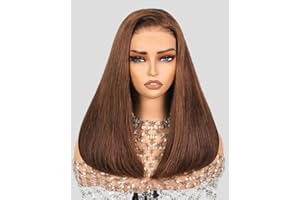 MEGALOOK Salon-Quality Ready to Go Glueless Wigs Pelucas Mujer Pelo Natural 220% Density 5x6 Pre Cut HD Lace Front Wig 12A Silky Straight Wig Real Plucked Bleached Knots Wig Human hair 16 Inch