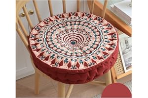 ILiemao Cojín de Meditación para Yoga, Cojín de Asiento de Coche, Cojín Suelo Cuadrado 45 cm Aumento con Asa, Almohada de Suelo Redondo, para Sillas, Bancos, Palets, Interior y Exterior(W1)