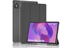 ProCase Cover per Lenovo Idea Tab Pro 12,7 Pollici 2025 con Portapenne, Custodia Protettiva Lenovo Tab Pro Smart Cover TB373FU/TB375FC -Nero
