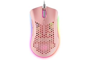 MARSGAMING Mars Gaming MMEX Rosa, Ratón Gaming RGB, 32K dpi, Cable Feather, Switches Ópticos
