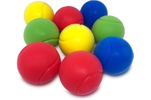 E-Deals 70mm Soft Foam Tennis Balls Bundle Pack of 9 - Assorted Colours