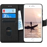Microsonic Apple iPhone SE 2022 i&ccedil;in Kılıf Fabric Book Wallet Siyah [iPhone SE 2022 ile Uyumlu Kılıf - Siyah]