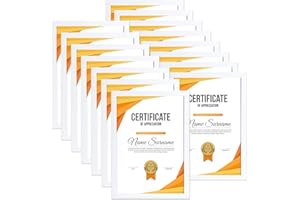 Vasemouh Cornice A4,Set di 15 Cornici Foto,Portafoto da Tavolo o Parete, Perfetto per Casa Ufficio, Cornice Bianca in Legno MDF