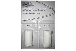 ED SUPPLIES White UPVC, Composite Doors & Hard Plastics. Epoxy Repair Putty. For Chips, Cracks, Mis-Drilled Holes And Similar Damage. 38g