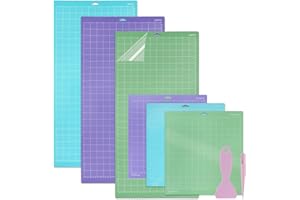 COEWUR 6 Pack Variety Cutting Mats (Standardgrip, Lightgrip, Stronggrip, 12x12 Inch, 12x24 inch), Adhesive Cutting Mat for Cricut, Non-Slip Replacement Craft Mats for Cricut Explore Air Series
