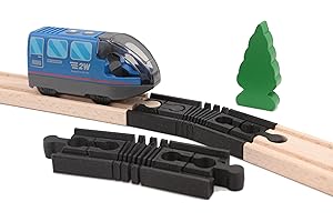 Locorico - 2 Rails Multifonctions pour Train en Bois Compatible Brio