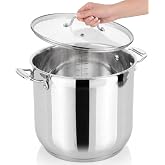 Nutrichef Large induction pot, 19 quarts, 18/8 stainless steel, Induction, Lid, Broth, Stew