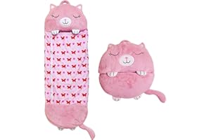 COLIFE Oreiller et Sac de Couchage pour Enfant,Sac de Couchage Oreiller 2 en 1,Animaux des Enfants Oreiller Doux Pliable,Ensemble d'oreillers de Sac de Couchage Portable pour garçons Filles 165cm*50cm 1