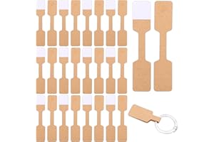 SALBSEVER 200pcs Jewelry Price Tags Stickers Jewelry Tags for Pricing, Small Price Tag Self Adhesive Blank Barbell Label Bracelet Labels Tag for Necklace Earring Rings