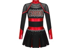 TTAO Flickor, cheer leader cheerleading, kostym, skolflicka, uniform, karneval, fest, halloween, kostym, klänning, gruppdans