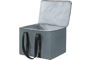 HEMIRO Grand Sac Isotherme Pliable de 38 litres - Sac Isotherme - Peut contenir 20 kg - Parfait pour Sac Isotherme, Sac de Courses, Sac de Pique-Nique, Voyage en Plein air