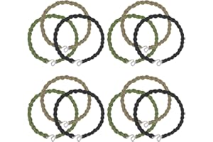 PANBEIQI 12 Pcs for Twisters Army Ties, for Twisties Military Boot Straps Boot Bands, Elastic Trouser Twists Ankle Leg Ties, Pants Trousers Blousing Straps with Metal Hooks for Outdoor Activity Hiking