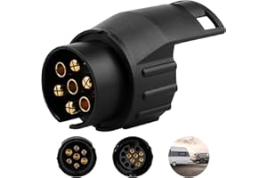 ALTAMEJOR Adattatore per rimorchio da 7 pin a 13 pin, adattatore da 12 V per rimorchio da auto per auto, rimorchio, camion, caravana, gancio di traino