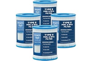 Aoyern Filter Größe 2, Poolfilter Größe 2 für 58383 Filter, Filterkartuschen Gr. II für Flowclear (4 Stück)