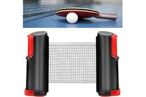 GLORHA Red de Tenis de Mesa retráctil, 170 x 19 cm, portátil, retráctil, para Mesa de Ping Pong, Oficina, Escritorio, Mesa de