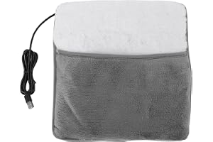 Garsent Elektrisk Fotvärmare, Mjuk Fleece Fotuppvärmning, USB -plugg i Fotvärmning, Vattenlös Elektrisk Varmare Dyna för Säng
