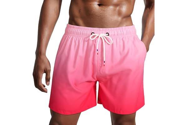 Danfiki Homme Shorts de Bain Maillot de Bain Maillot Surf avec Poches Serrage Réglable Doublure étanche Séchage Rapide Eté Piscine Plage Pente