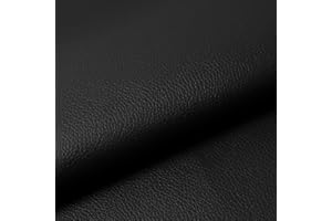 GIURI TESSUTI - BREMA Similpelle anti screpolatura - Tessuto al metro idrorepellente per arredo, tappezzeria interni, divani - Ecopelle Altezza 140 cm, 1 quantità = 100 cm (Nero)