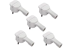 Electraline 92399 Lot de 5 fiches Schuko, extra plates, blanc