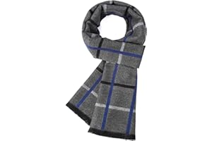 Kotashion Bufanda de Invierno para Hombre Bufanda a Cuadros de Negocios de Moda Bufanda para Hombre Cálida Suave y Agradable para la Piel Regalos y Bbsequios para Hombres