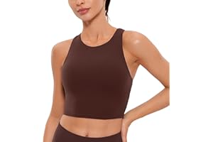 CRZ YOGA Butterluxe Femmes Dos en Y Col Haut Palangre Brassière de Sport - Rembourré Yoga Débardeurs Courts