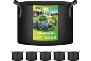 iPower Sac de Croissance en Tissu pour Pots d'aération Noir 37 l