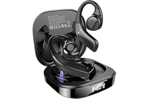 BANIGIPA Open Ear True Wireless Earbuds, Bluetooth 5.3 Headphones w/Immersive Premium Sound, IP54 Waterproof Open-Ear Earbud w/DSP Noise Cancelling Mic for Sports, 10g Ultra-Light, 50H Playtime