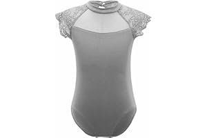 ‎TIAOBUG TiaoBug Mädchen Ballettanzug mit Kurze Ärmel Flügelärmel Turnanzug Baumwolle Ballettkleidung Sport Ballett Body Trikot Tanzanzug Gymnastikanzug gr. 92-152