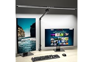 VERSKI Desk Lamp for Office, Daylight Lamp, Table Lamp Ultra Bright with Gesture Detection, Adjustable Brightness and Colour Temperature, Monitor Lamp, Desk Lamp 24 W, Matte Black