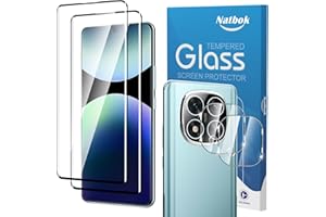 Natbok 2+2 Piezas 3D Protector de Pantalla para Xiaomi Redmi Note 14 Pro+ 5G, con Protección de Cámara,Cristal Templado,Dureza 9H,Sin Burbujas, Premium Vidrio Templado para Redmi Note 14 Pro Plus