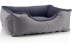 BedDog® Letto per Cane/Gatto Cuccia Teddy S Fino a XXXL, 14 Colori a Scelta, Cuscino per Cane, Divano per Cane, Cestino per Cane, Misura S, Grigio/Grigio