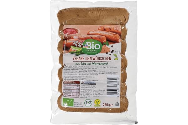 dmBio Vegane Bratwürstchen (Vegansk Korv) 250g