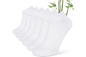 CLOSEMATE 6 Pary Męskie Skarpetki do Kostki Bambusowe Krótkie Skarpety Sportowe Oddychające do Biegania i Roweru