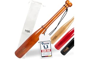 ‎ORA-TEC Oramics Baseballschläger Holz 18 Zoll (48 cm) – Robuster Massivholz Baseball Bat mit Handschlaufe & Tragetasche – Outdoor Schläger für Training, Sport & Freizeit