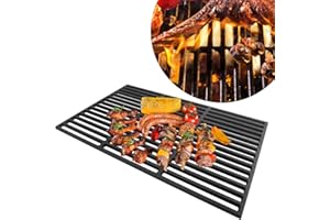 LARS360 Grille rectangulaire en Fonte pour Barbecue à gaz et Charbon de Bois, Massif et émaillé 40 x 60 cm